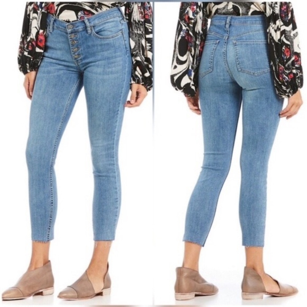 Free People Reagan Raw Hem Skinny Jeans - Picture 1 of 8